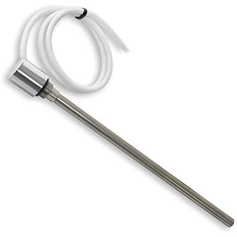 Towel Rail Electric Heating Element for Bathroom Heated Towel Rails and Radiators Warmers Chrome or White Cap (150 Watt) Cover