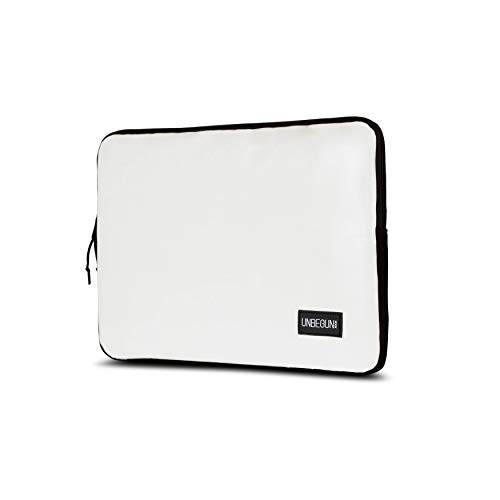 Housse MacBook Pro 13 blanche en textile upcycled premium - 2