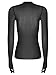 ranrann Womens Glossy See Through Gloved Shirts Top Sexy Long Sleeve Stretchy Shirt Pullover Tops Black One Size