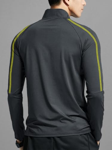 Image of EYEBOGLER Men's Solid Polo Neck Full Sleeve T-Shirt, Casual Gym Wear Regular Fit T-Shirt for Men