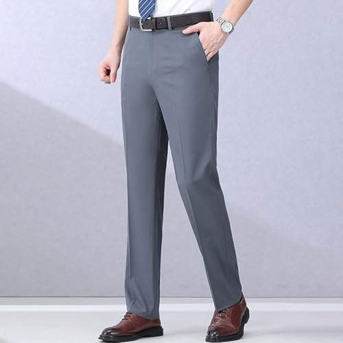 Men's Business Casual Dress Pants Lightweight Stylish Suit Pants Relaxed Fit Straight Fit Work Pants2