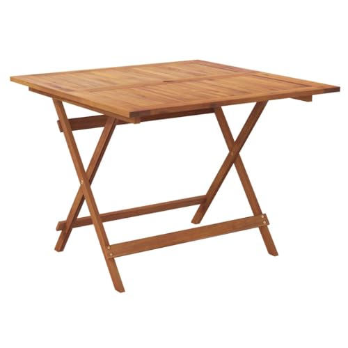 vidaXL Table Pliable de Jardin, Table à Manger, Table d'Appoint, Meuble de Jardin Terrasse Patio Camping Extérieur, Bois d'Acacia Solide