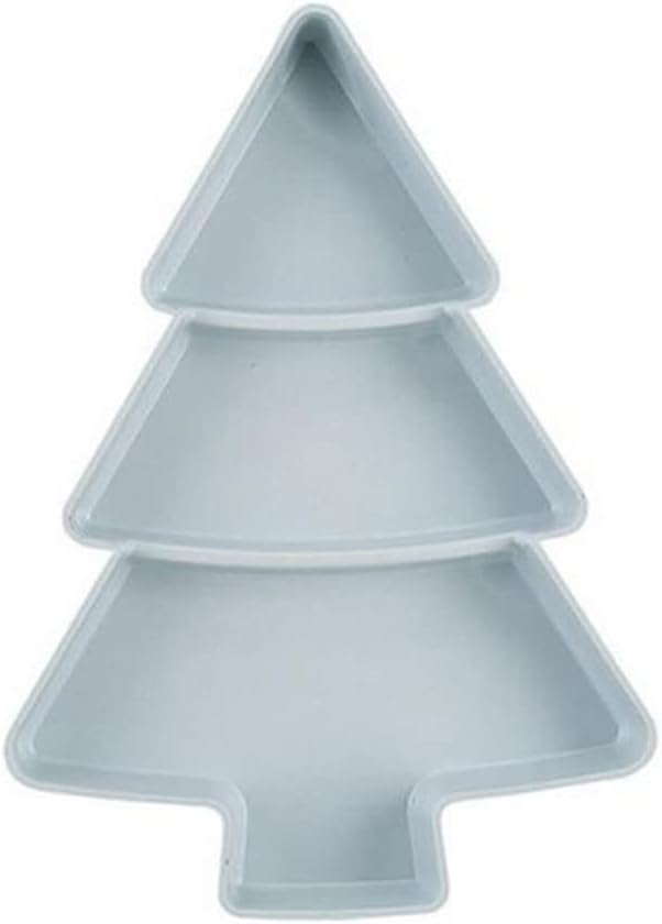 FMURY Christmas Tree Shaped Living Room Candy Snacks Nut Seeds Dried Fruit Plastic Plates Bowl Breakfast Plate Tray Tableware(D)