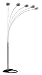 ORE 6962sn1 6962SN 5-Arm Arch Floor Lamp with Dimmer Silver, 84" x 45" x 50", Satin Nickel