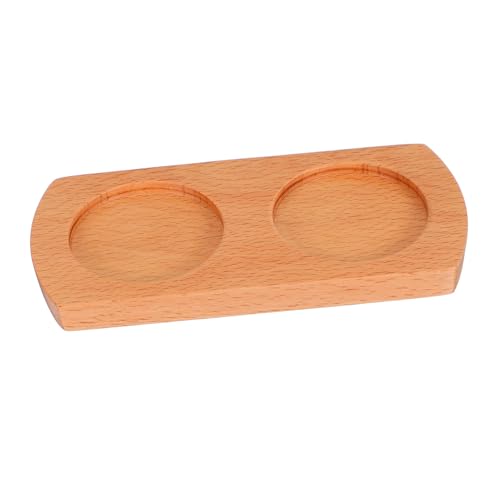 FUNOMOCYA Bandeja de Madera para Molinillos de Sal y Pimienta Soporte Estable Antideslizante Base para Accesorios de Cocina Utensilios de Especias