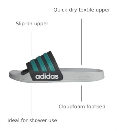 Image of adidas Mens Adilette Shower Arsenal Slides Casual Sandals Casual - Red