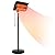 Simple Deluxe Standing Heater Patio Outdoor Balcony, Courtyard with Overheat Protection, 750W/1500W