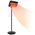Simple Deluxe Standing Heater Patio Outdoor Balcony, Courtyard with Overheat Protection, 750W/1500W