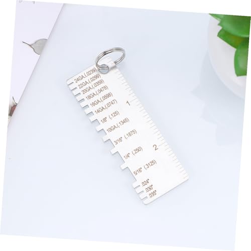 FOMIYES 2 piezas calibrador de espesores de costura de alta precisión en acero inoxidable para inspección de láminas y uso industrial en soldadura miniatura 5