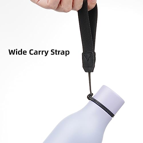 Image of Konokyo Insulated Water Bottle with Strap,18 oz Double Wall Stainless Steel Vacuum Bottles Metal Water Flask,Lavender Green