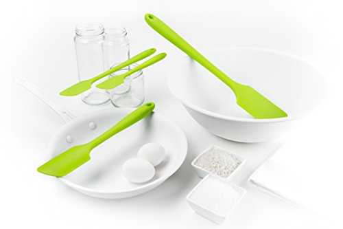Image of GIR: Get It Right Premium Silicone Spatula | Heat-Resistant up to 550F | Seamless, Nonstick Extra Long Spatula for Cooking, Baking, and Mixing | Pro - 16 IN, Lime