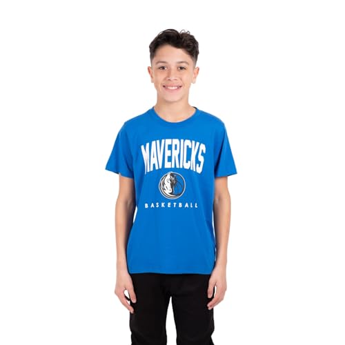 Ultra Game Boys' Arched Plexi Short Sleeve T-Shirt,Dallas Mavericks,Team Color,8