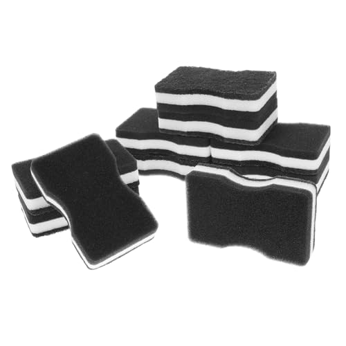 HAPINARY 10pcs Kitchen Scrubber Sponge Double Sided Dishwashing Sponge Pad Natural Material Easy to Grip Scrubbing Surface for Tough Messes