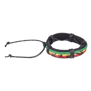 Amazon | レザー ブレスレット リストバンド レゲエ ヒップ