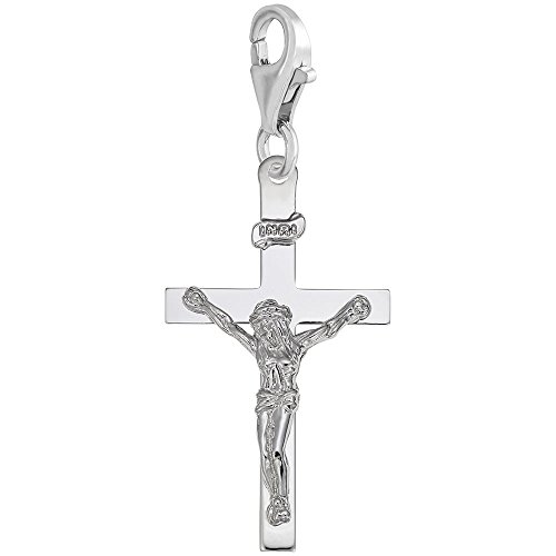 Cross Charm with Lobster Claw Clasp, Charms for Bracelets and Necklaces