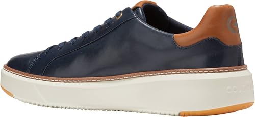 Cole Haan Cole Haan Mens Grandpro Topspin Sneaker, Navy Blazer Leather/British Tan/Ivory, 10.5-M US