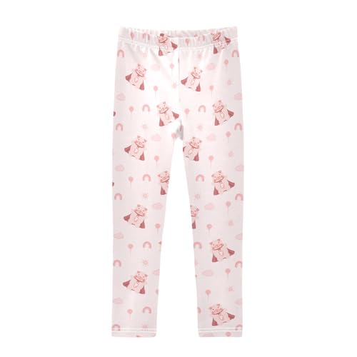 Girls Leggings Power Pig Pink Toddler Girls Clothes Leggings for Girls Toddler Girls Leggings 3-4T