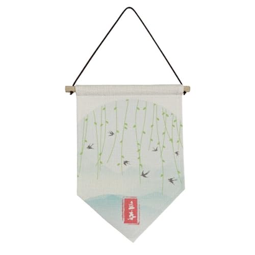 Banniere en toile vingt-quatre termes solaires decoration bureau zen
