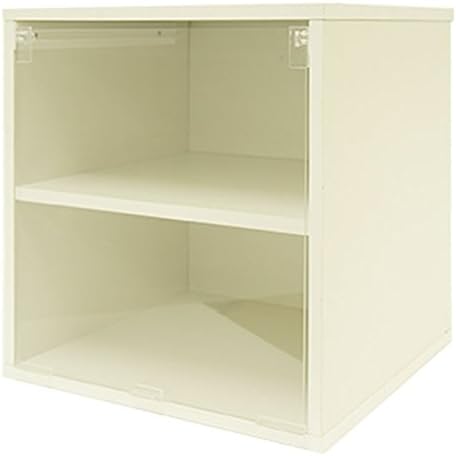 Amazon キューブボックスa 木棚タイプ 透明扉付き 3個セット ホワイト ミニ食器棚 カウンター上収納 ホビー収納 Cba Set080 通販