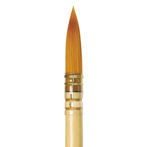 Image of da Vinci Watercolor Series 488 CosmoTop Spin Paint Brush, Round Synthetic with Lacquered Natural Handle, Size 4 (488-04)
