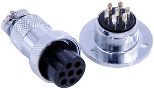 10pcs GX20 7 Pin Male to Female Wiring Plug 3 Hole Panel Mount Socket Straight Connector
