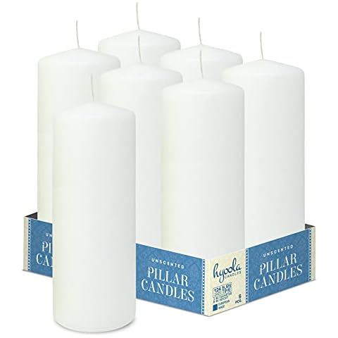 Hyoola Velas Pilar Color Blanco - Velas Grandes Sin Aroma Cover