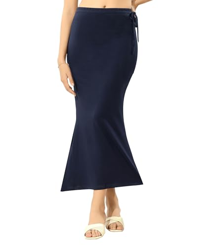 Image of TRASA Womens Saree Shapewear Petticoat, Cotton Lycra Petticoat, Skirts for Women, Shape Wear Dress for Saree