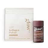 Glow25® Balance & Kollagen Pulver Set – Balance mit Milchsäurebakterien, Inulin, Calcium & Vitamin B2 + Unser Original Kollagen Hydrolysat mit Vitamin C – Peptide Typ 1 und 3