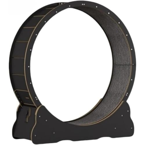 Tufduzo キャットホイール 猫用ルームランナー 猫用ホイール 回転ホイール 騒音低減 静音エクササイズホイール セルフウォーキング 猫用ウォーキング 室内 猫用エクササイズ 低騒音 組み立て簡単 室内用 (XL,ブラック)