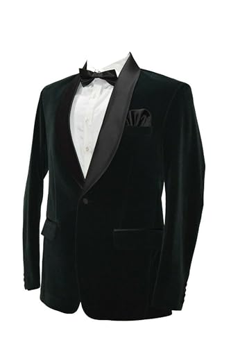 Men's Velvet Blazer Black Two Button Solid Slim Fit Blazer Sport Coat for Dinner Prom Wedding & All Ocasion2