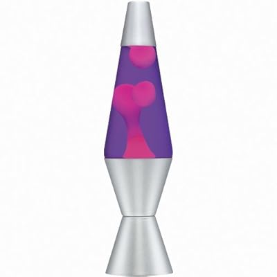 The Original Lava Brand Lava Motion Lamp 14.5" Pink Purple Silver