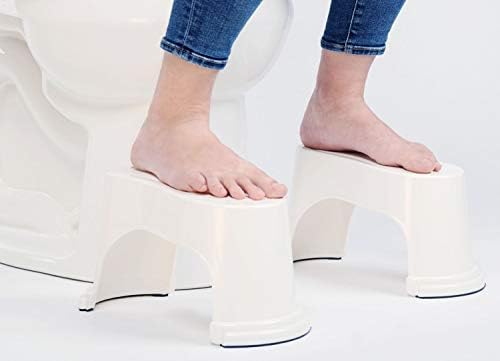 EVRON Toilet Stool 7 Bathroom Squatting Toilet Step Stool for Potty Assistance and Healthy Relief, Original Compact Stackable Design for Space Saving Storage and on the Go Travel