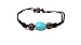 Produktbild Armband aus echten Olivenholzperlen 10mm mit Türkisen ovalen Schmuckstein 8mm - handgemacht - Naturprodukt  größenverstellbar
