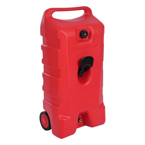 ?LYNICESHOP Portable Boat Fuel Tank, Boat Gas Tank, Outboard Boat Fuel Tank, Outboard Fueling Tank with ?Hose Bracket for Outboard Engine Boats, 21.26 * 14.17 * 43.31in, Red (119L/31.44 Gal)