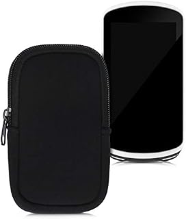 kwmobile Case Compatible with Garmin Edge 1030/1030 Plus / 1000 - Protective Zippered Pouch Holder for Bike GPS - Black