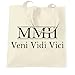 Price comparison product image Tim And Ted 21st Birthday One Size Natural Tote Bag MMII Veni Vidi Vici (2002)