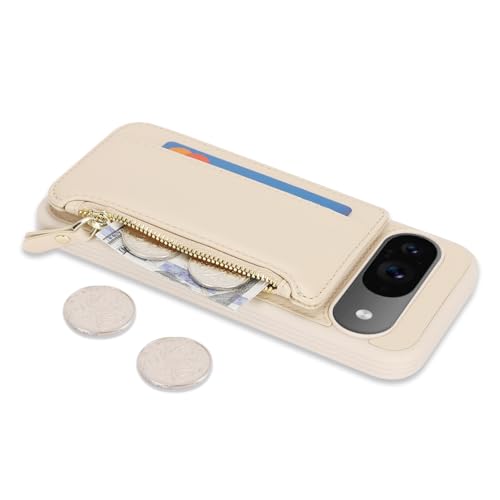 Image of Cavor for Google Pixel 9 /9 Pro Case Wallet with Card Holder, Cream
