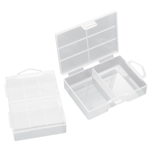 PNGKNYOCN Estuche de almacenamiento de batería AAA, caja de plástico transparente que tiene capacidad para 24 pilas AAA. Cuenta con una pestaña colgante para montaje en pared o almacenamiento en