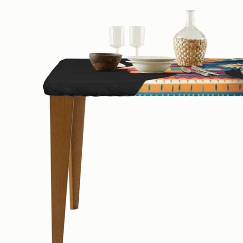 Nappe d'intérieur et d'extérieur patchwork de plumes table 1.5m - 6