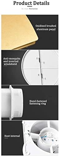 Powerful Gold Bathroom Exhaust Fan – Wall-Mounted Ventilation Fan for Home, Kitchen & Garage – Quiet, Efficient Air Circulation, Ideal for Moisture Control