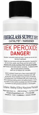 Fiberglass Supply Depot Clear Mek Peroxide Catalyst Hardener 4oz Bottle