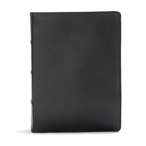 CSB Study Bible, Premium Black Leather, Indexed, Red Letter, Study Notes and Commentary, Illustrations, Articles, Word Studies, Outlines, Timelines, Easy-to-Read Bible Serif Type