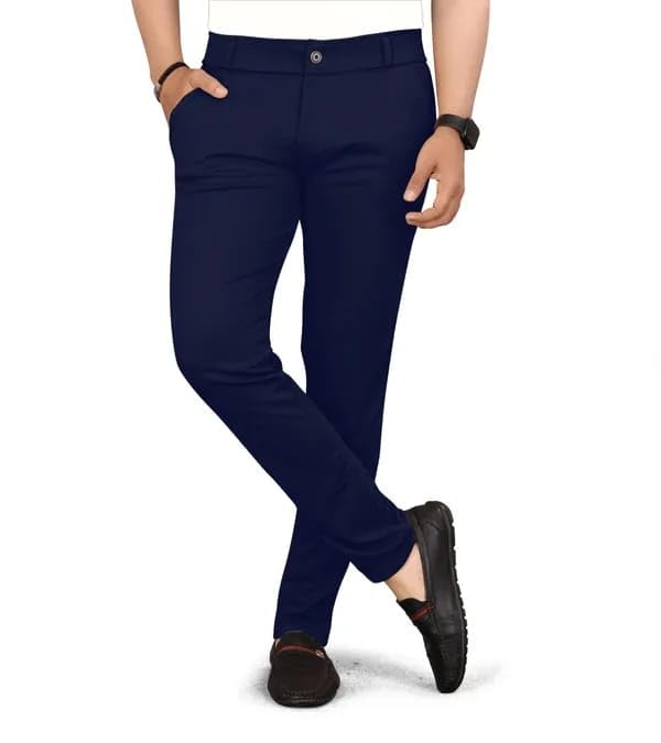 Image of Men's Slim Fit Casual Chinos Pants Stretch Cotton Trousers with Flat Front, Comfortable Everyday TS K023 Parent