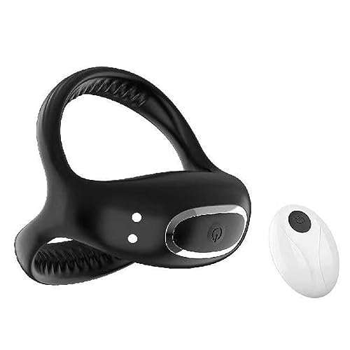 ペニスリング 男性用 バイブ コックリング ワイヤレスリモコン バイブ 男性向け 10種類のダイナミック周波数振動 ペニスリング 電動バイブ 強力振動、USB充電、静音、防水、シリコン素材 - 画像1