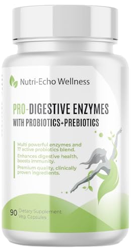 900mg Blend of 16 Digestive Enzymes,17 Probiotics,5 Plants Complex with Natural enzymes, and 3 Sea Vegetables for Digestive & Gut Health, Bloating&Meal Time Discomfort-90 Capsules