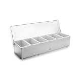 LACOR - 61146 - Contenedor para alimentos, Polipropileno, ABS plastic, Libre de BPA, 6 contenedores, Tapa transparente, 450 ml, Acero inoxidable