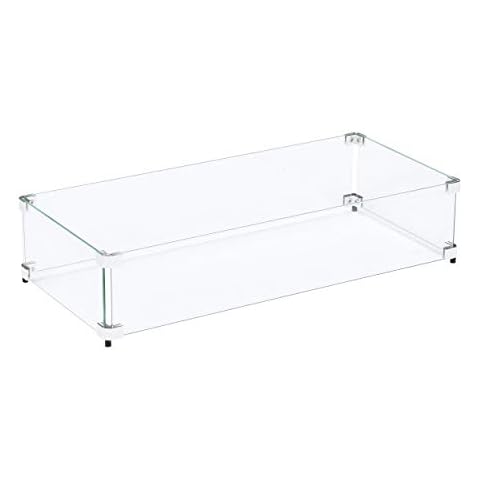 Custom Sized Wind Guard for Gas Fire Pits - Celestial Fire Glass Cover