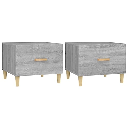 Table basse avec tiroir gris Sonoma pour optimiser le rangement du salon