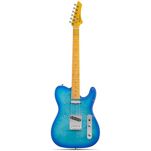 Leo Jaymz TL Style Electric Guitar with Flame...