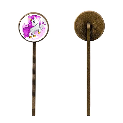 Épingles à cheveux roses licorne pour fixer une coiffure délicate sans glisser - 2